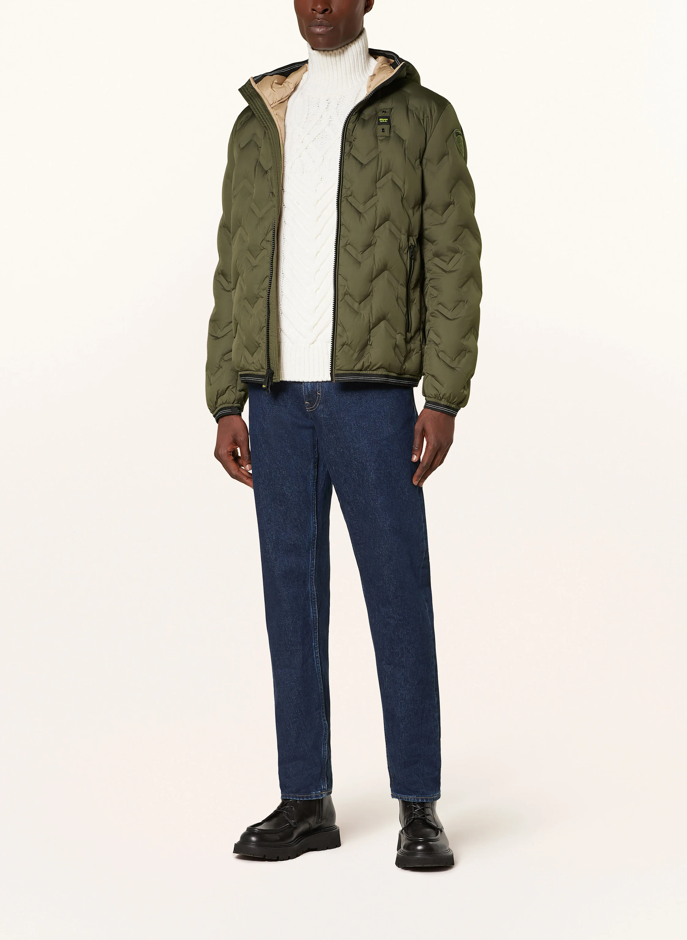 Blauer Lightweight-Daunenjacke