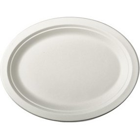 Assiette en canne à sucre 'pure', ovale, 260x220 mm
