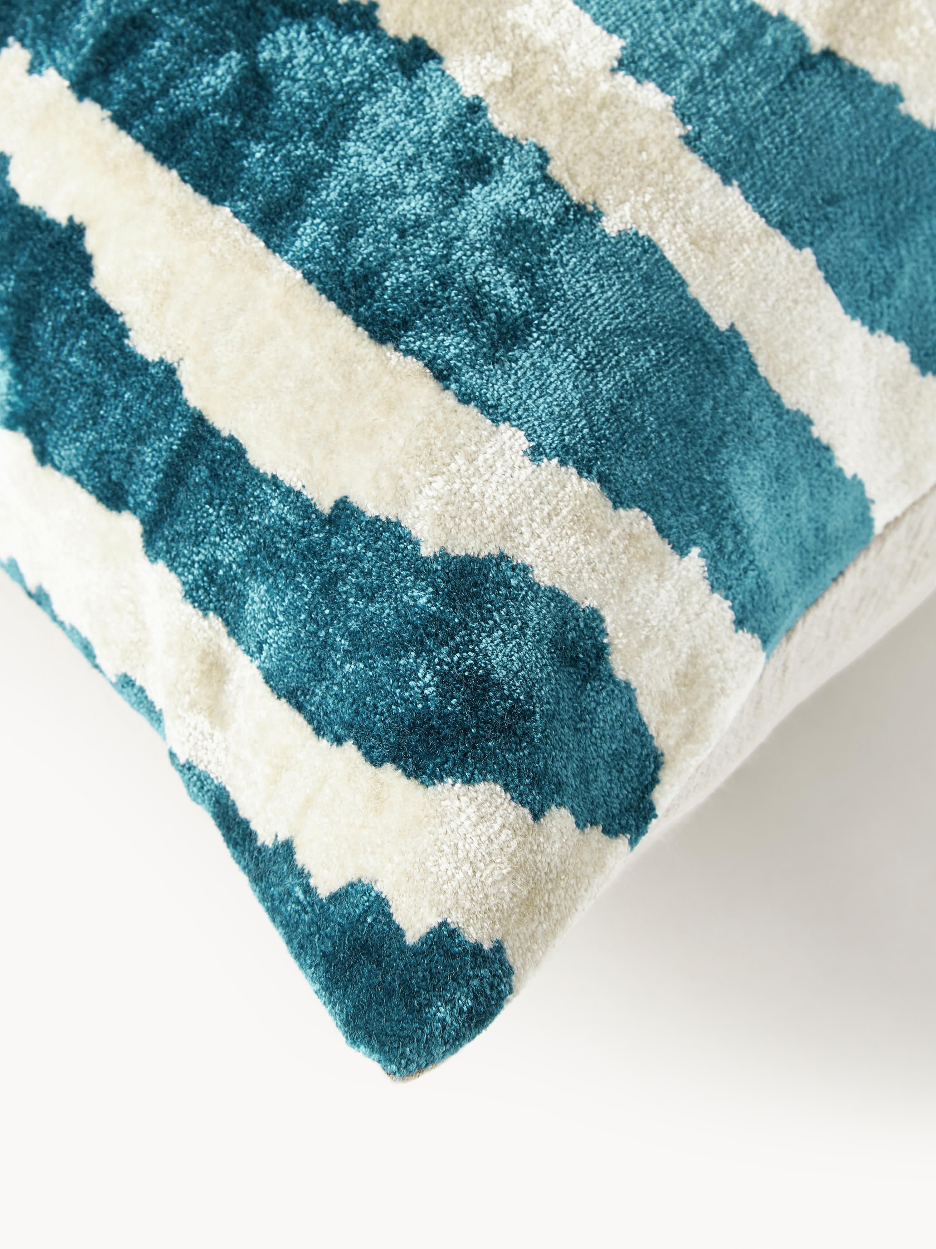 Viscose kussenhoes Dejan met ingeweven jacquardpatroon