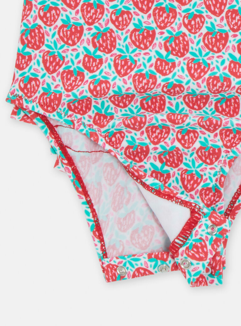Maillot de bain 1 pièce imprimé fraises pour bébé fille