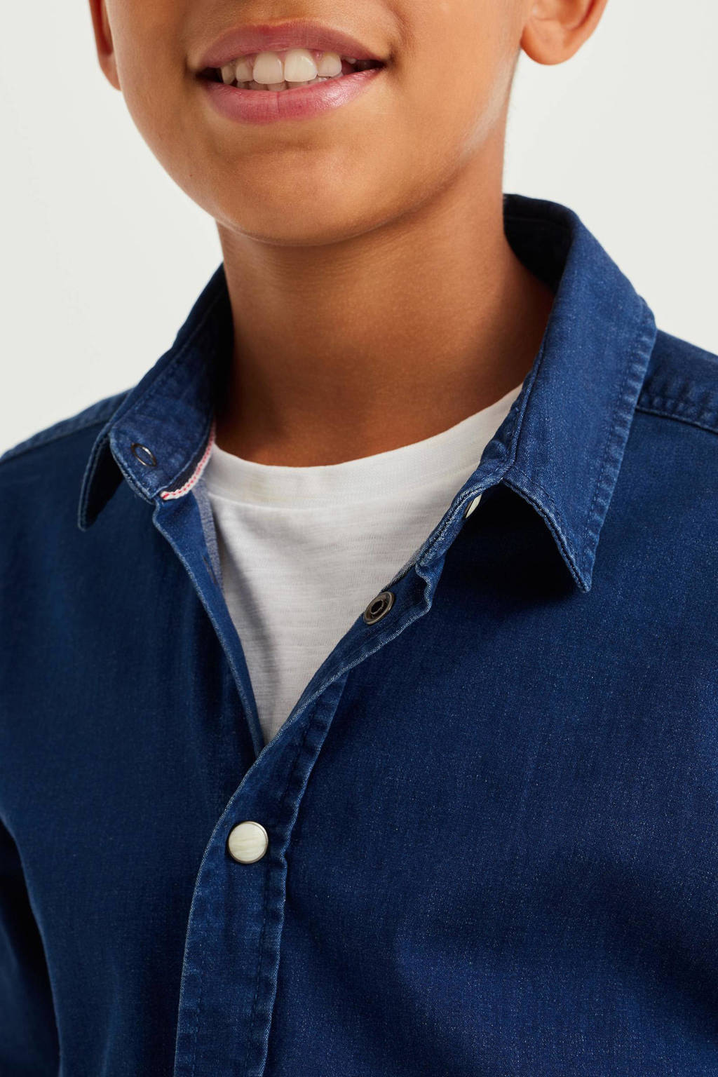 WE Fashion denim overhemd dark blue denim