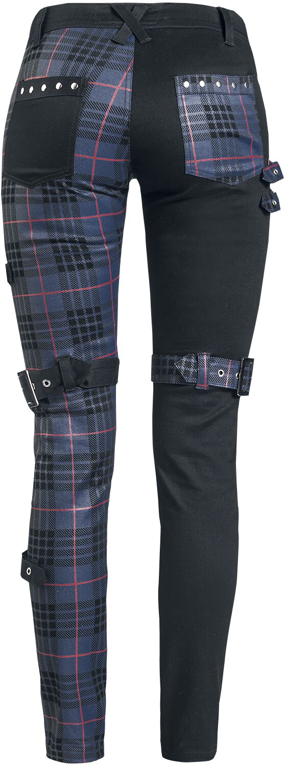 Pantalon Motifs Avec Clous & Bretelles | Gothicana by EMP Pantalon en toile