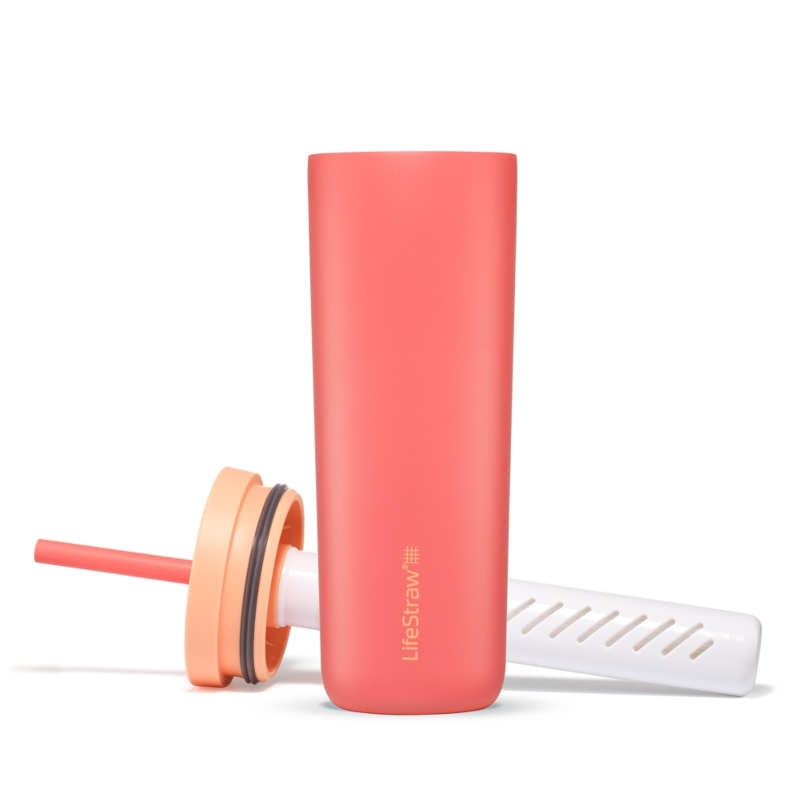 LifeStraw Go Tumbler 500 ml RVS waterfilterfles - Pink