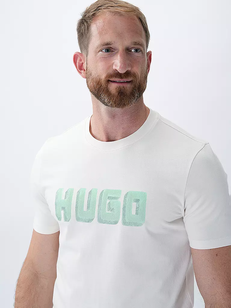 HUGO T-Shirt DAQERIO creme