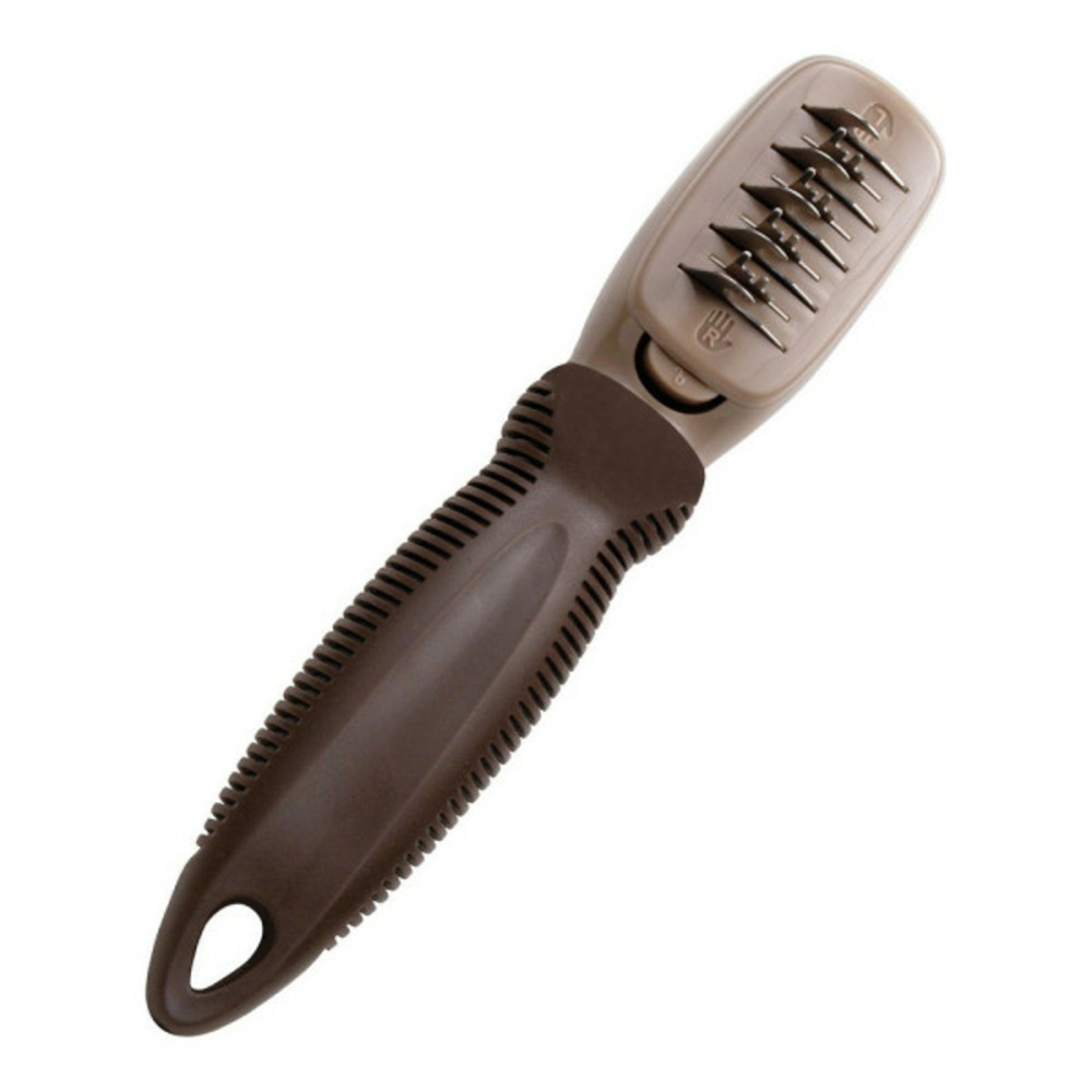 Brosse démêlante coupeuse de noeuds acier inoxydable plastique