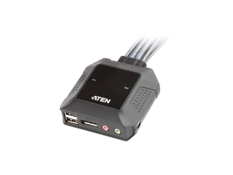 Aten KVM Switch CS22DP 2-Port USB DisplayPort Kabel KVM-Switch