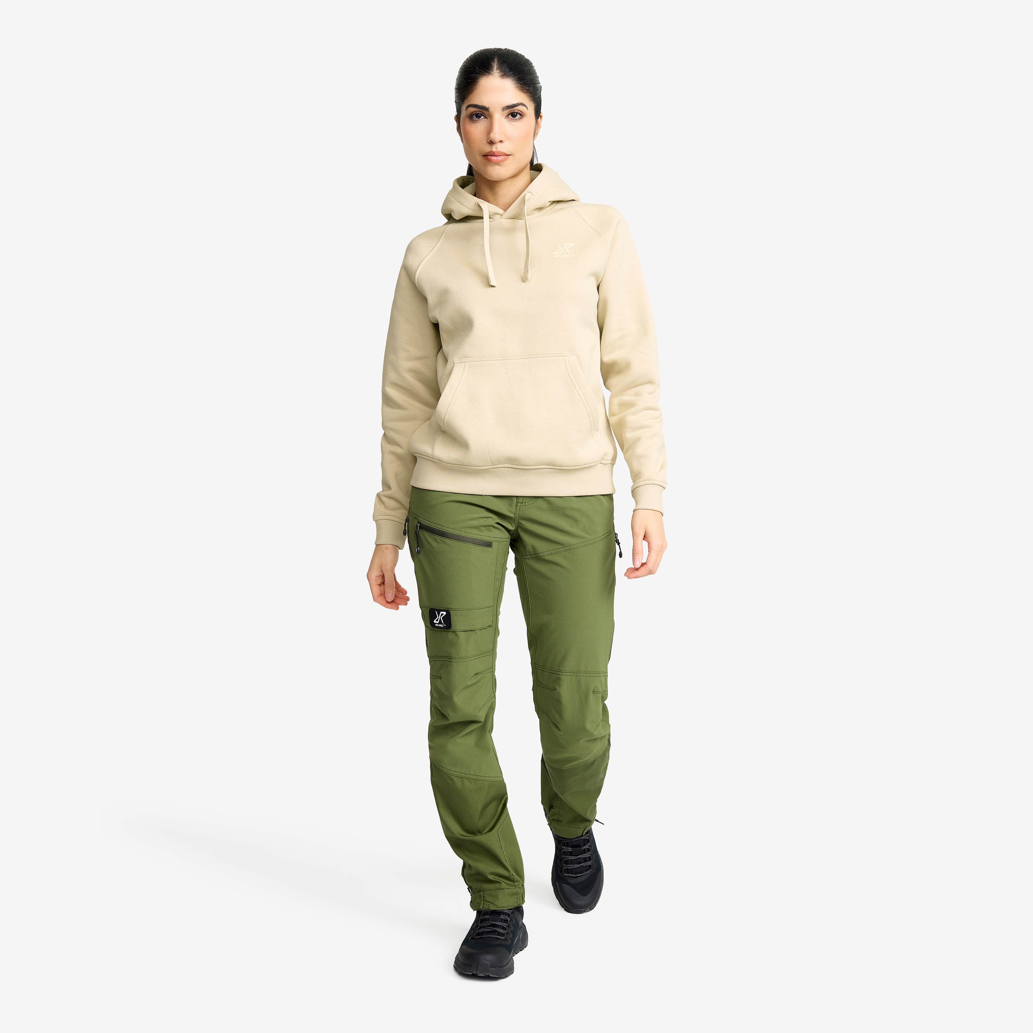 RVRC Hoodie Dame Oatmeal
