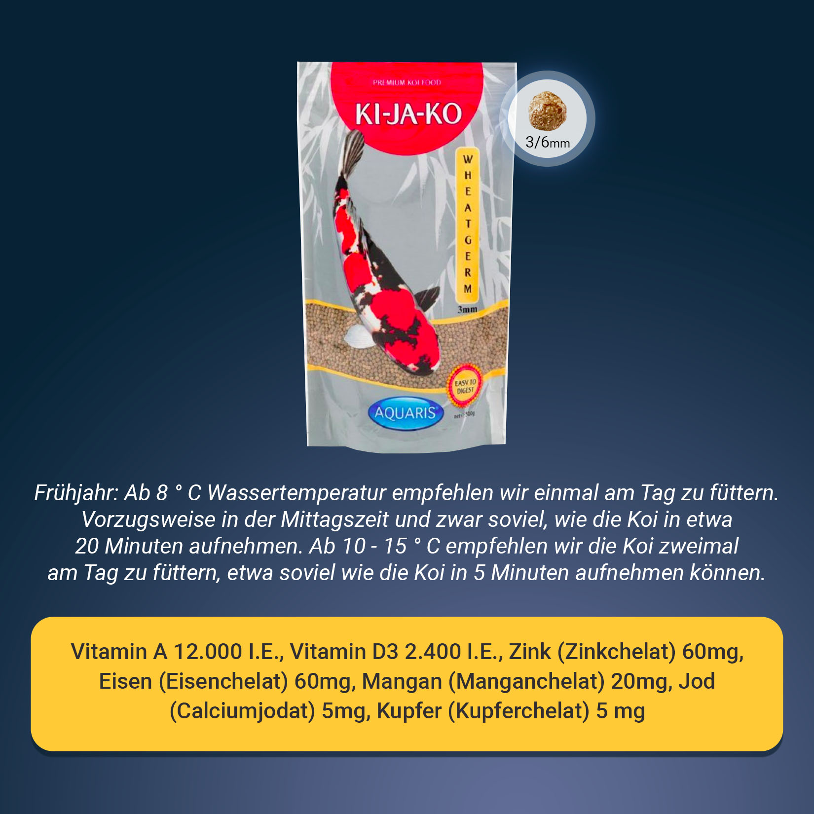 Lot économique avec wheatgerm 1 kg / 6mm et produits d’entretien pond bakto 50g