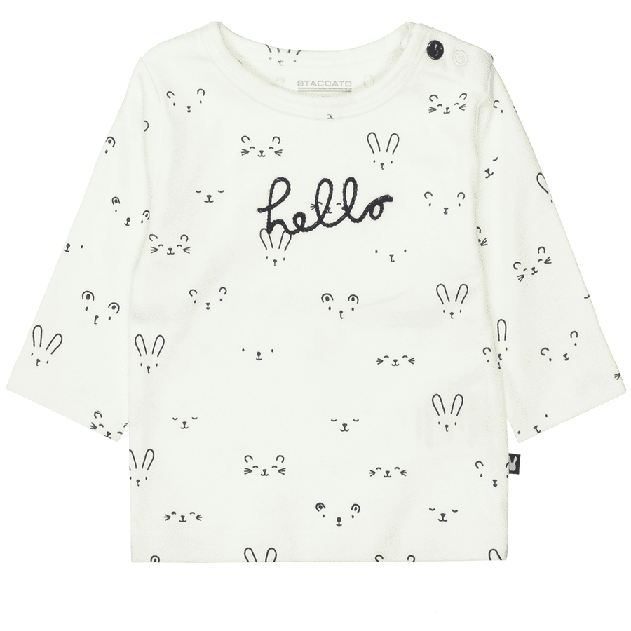 STACCATO Shirt offwhite gemustert