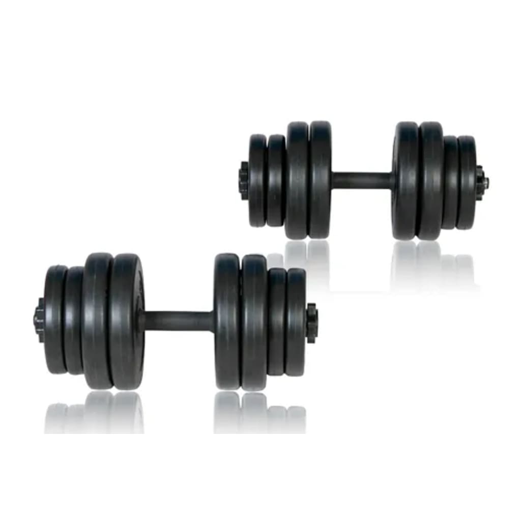 Conjunto de halteres Vidaxl 2x15 kg
