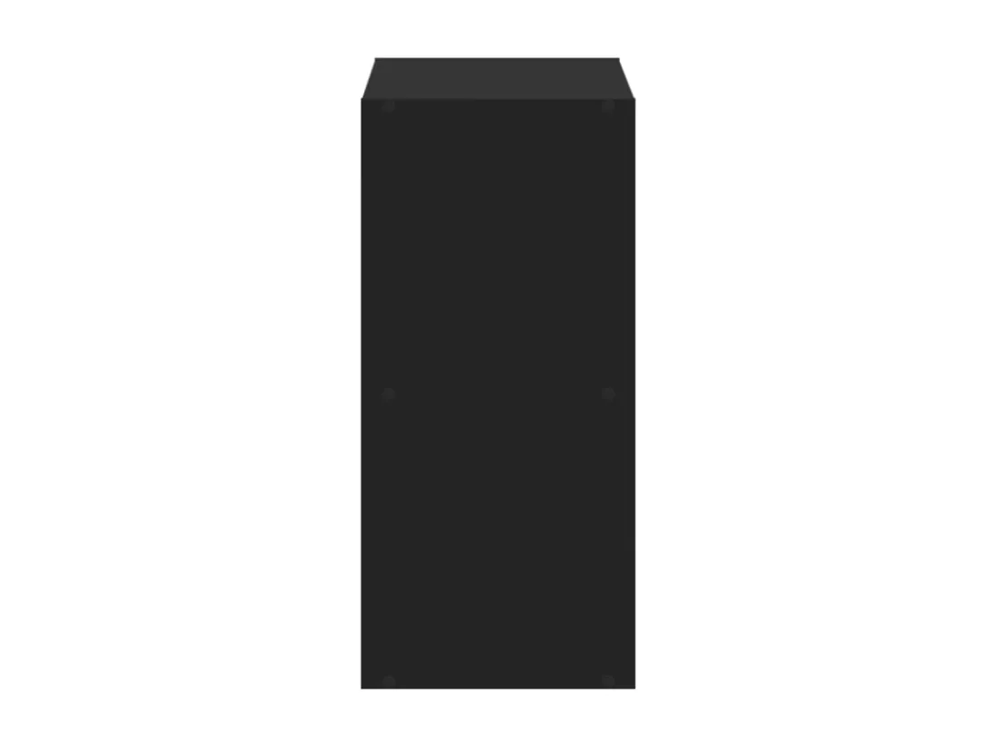 Bibliothèque noir 68,5x32x68,5 cm bois d'ingénierie