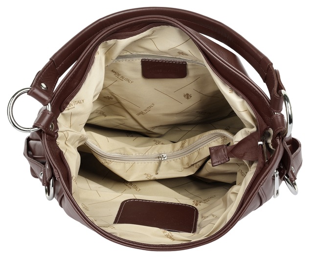 Samantha Look Henkeltasche echt Leder, Made in Italy