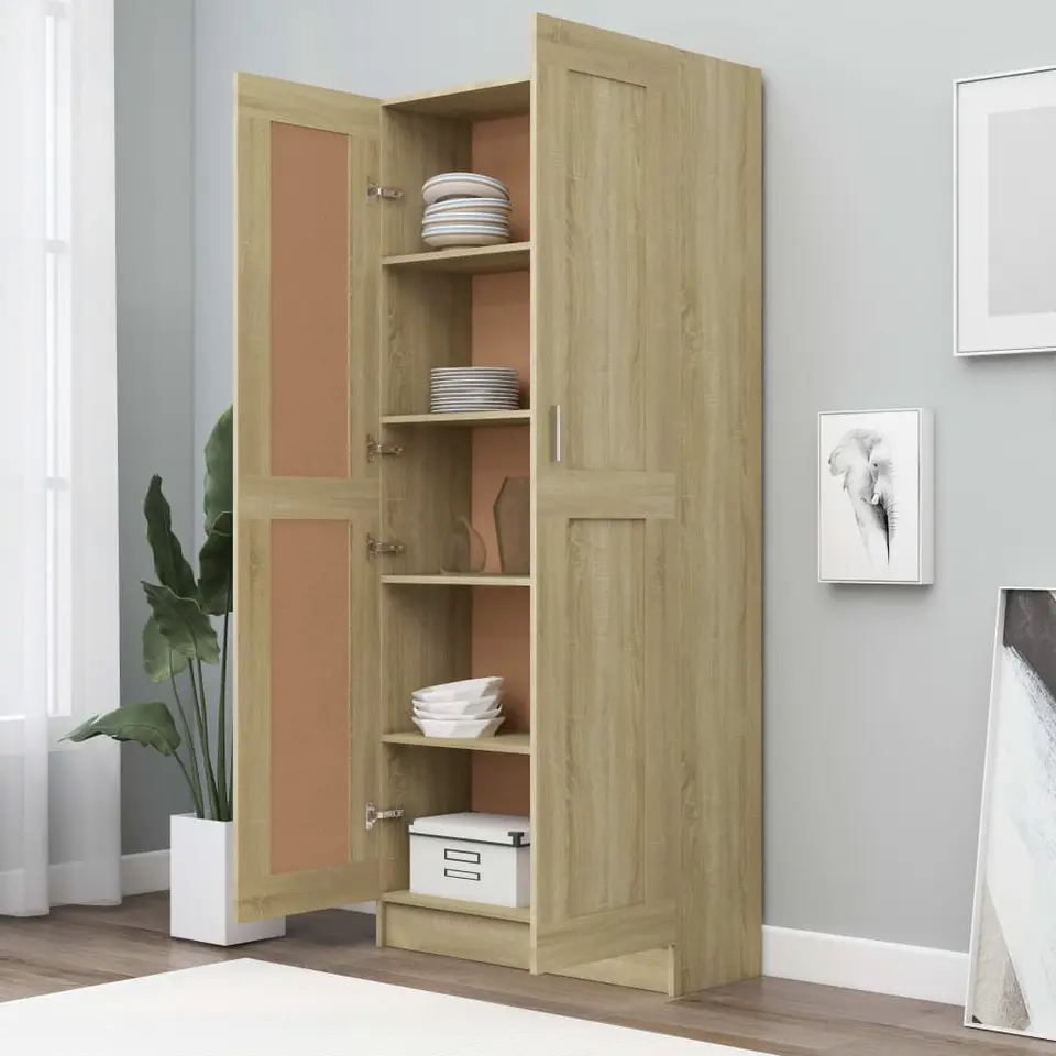 vidaXL - Boekenkast - Bruin - Bewerkt hout