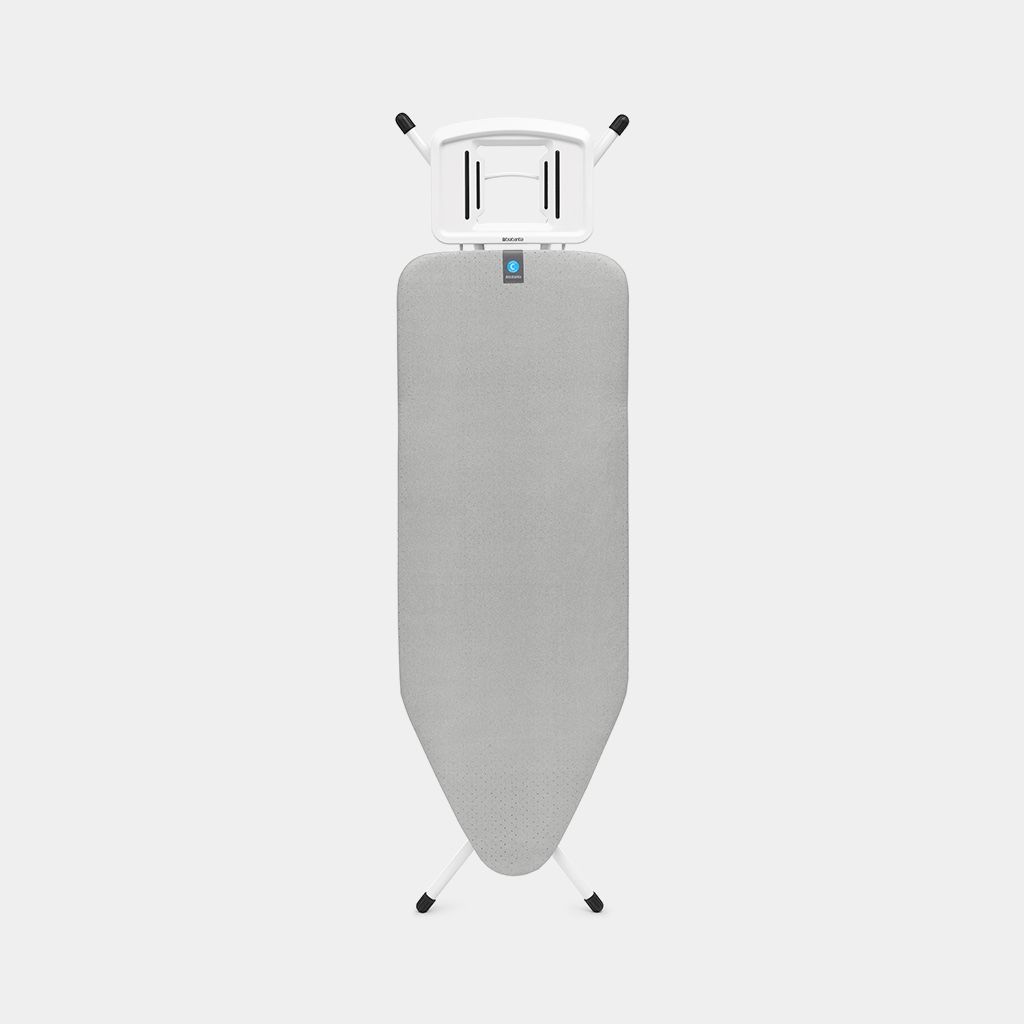 Strijkplank C, 124x45 cm, solide strijkerhouder - Metallised