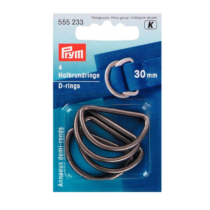 Prym-4 stuks D-ringen 30mm