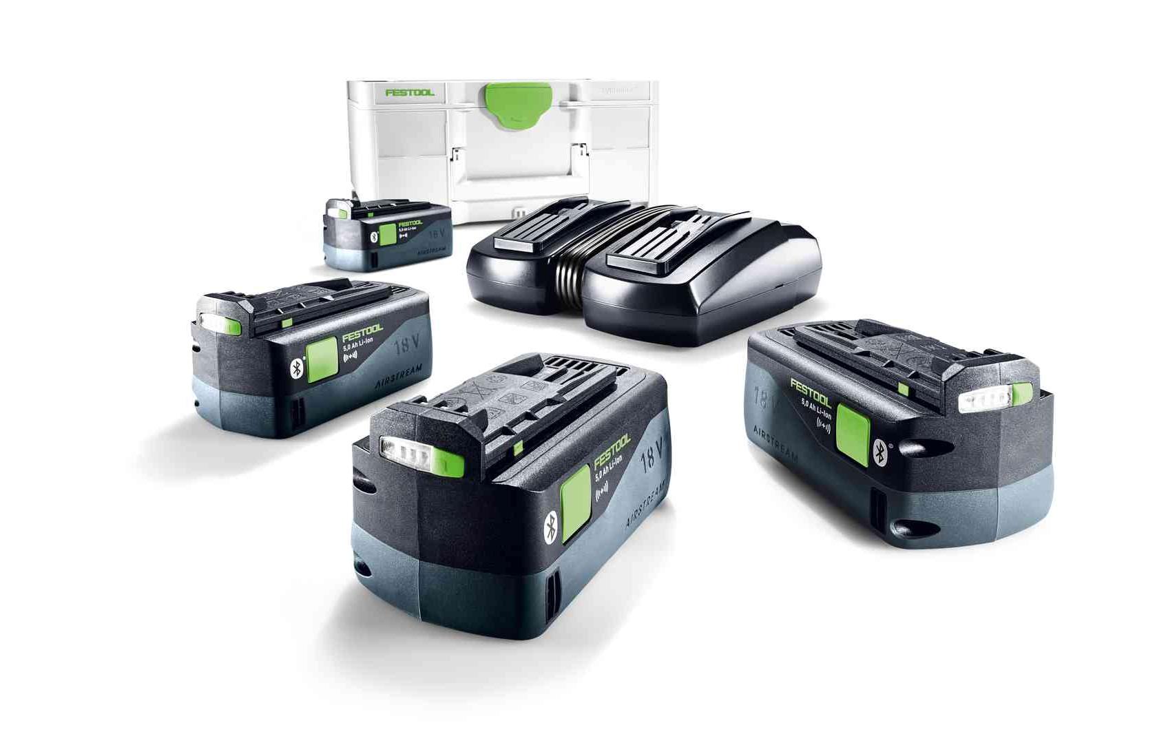 Energie-Set SYS 18 V 4x5.0/TCL 6 DUO<br>Set mit vier 18 V 5.0 Ah Akkus und einem Dual-Ladegerät