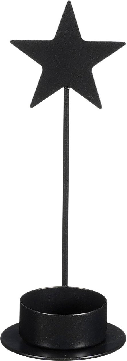 House of Seasons waxinelichthouder Jort zwart D 6 H 16,5 cm