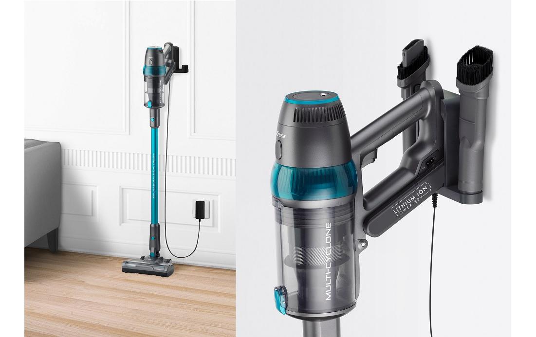 Quick Clean Professional T9621 Blau<br>2-in-1 Akkustaubsauger mit hoher Saugkraft