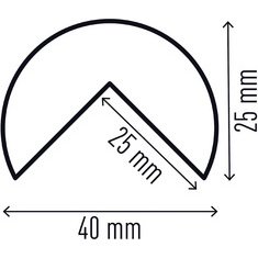 Profilé de protection C25R, magnétique, rond