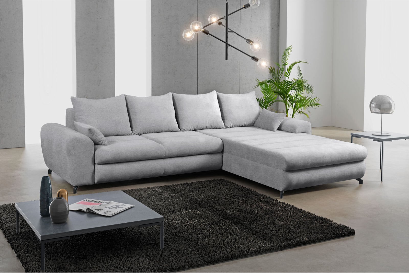 Ecksofa Yoko silbergrau