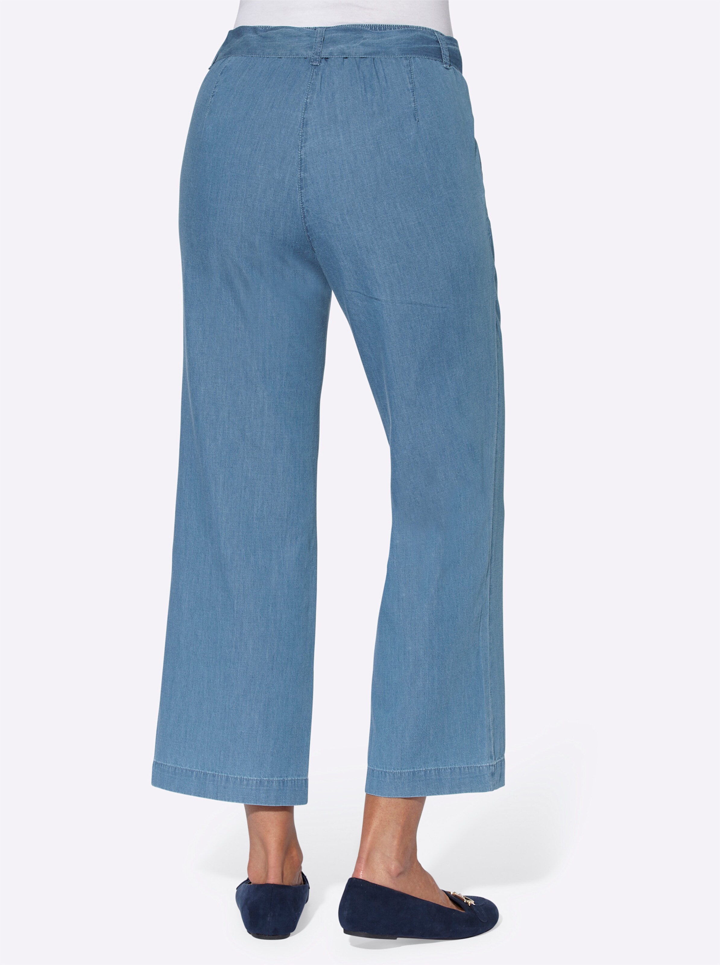 Culotte in blue-bleached