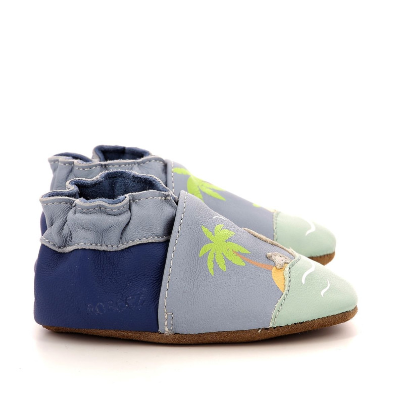 Robeez Robeez Chaussons Island Holidays Bleu gris