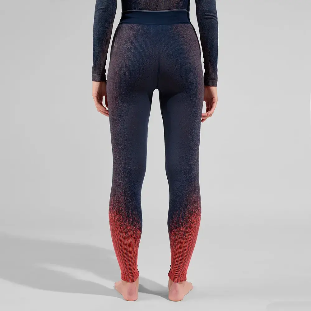 Odlo Blackcomb Eco Thermobroek Lang Blauw/Oranje Dames