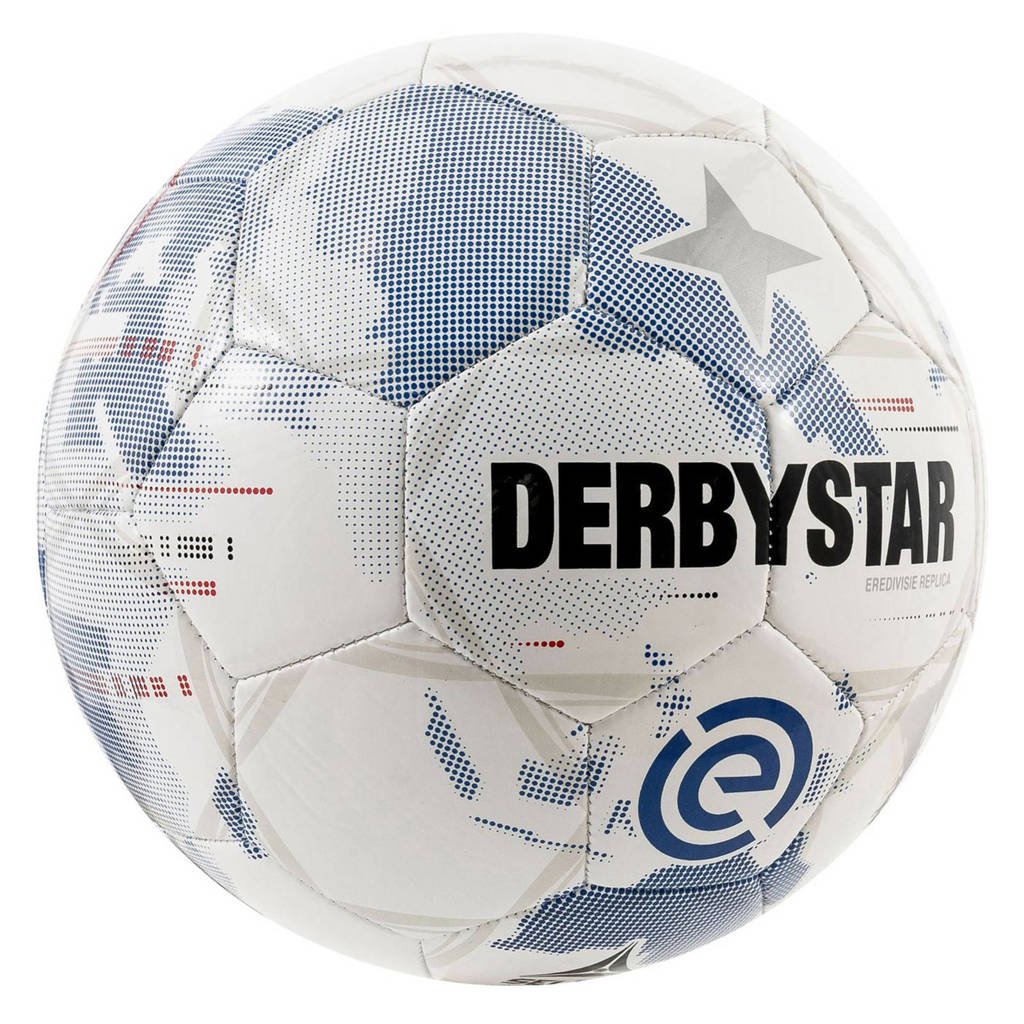 Derbystar junior voetbal Eredivisie Design Replica 25/26 wit maat 5