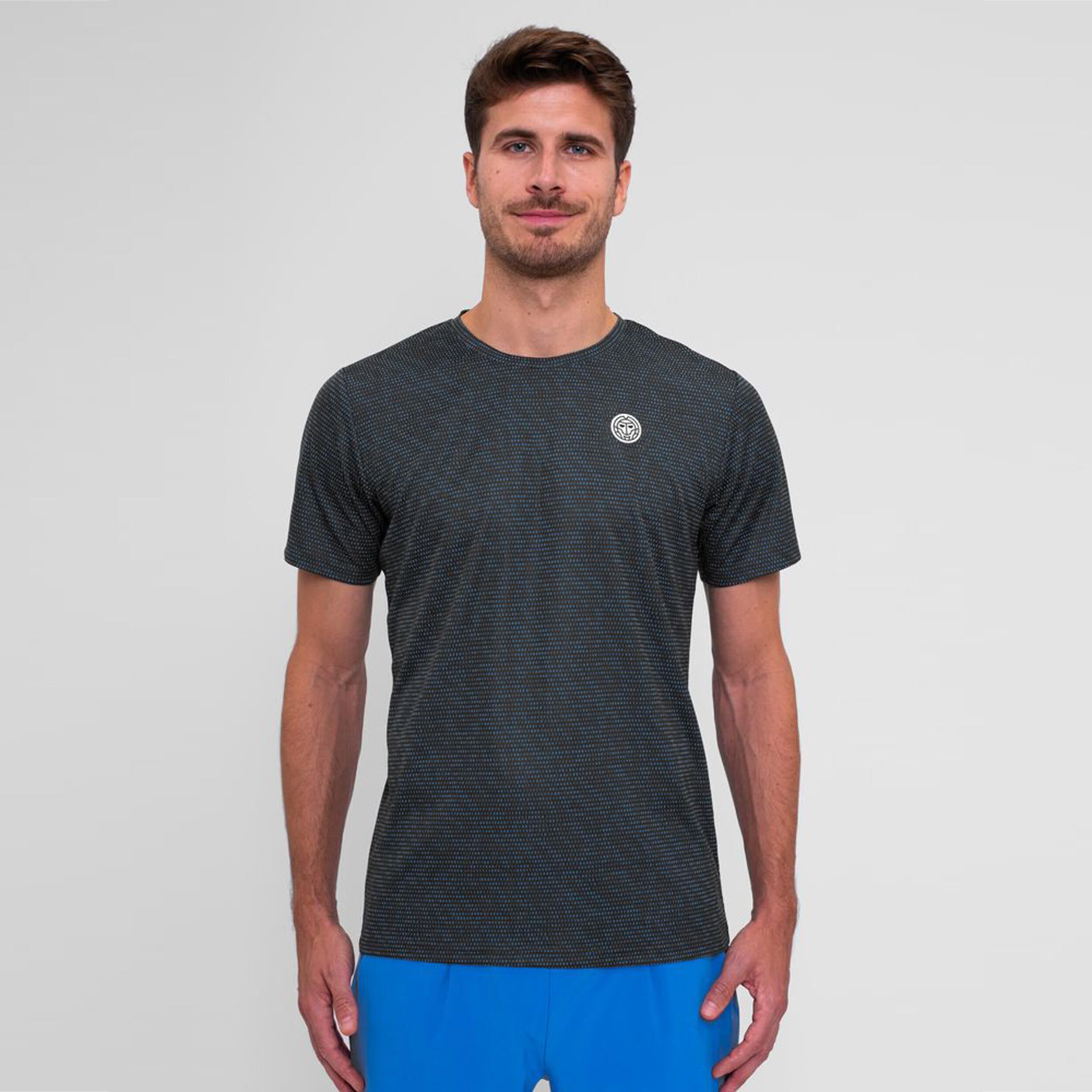 BIDI BADU Spike Crew Two Colored T-shirt Hommes - Gris Foncé