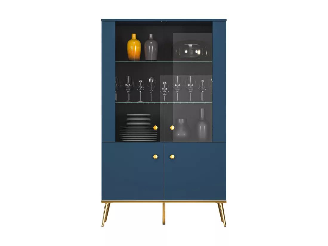 Vaissellier 4 portes Thalia Bleu