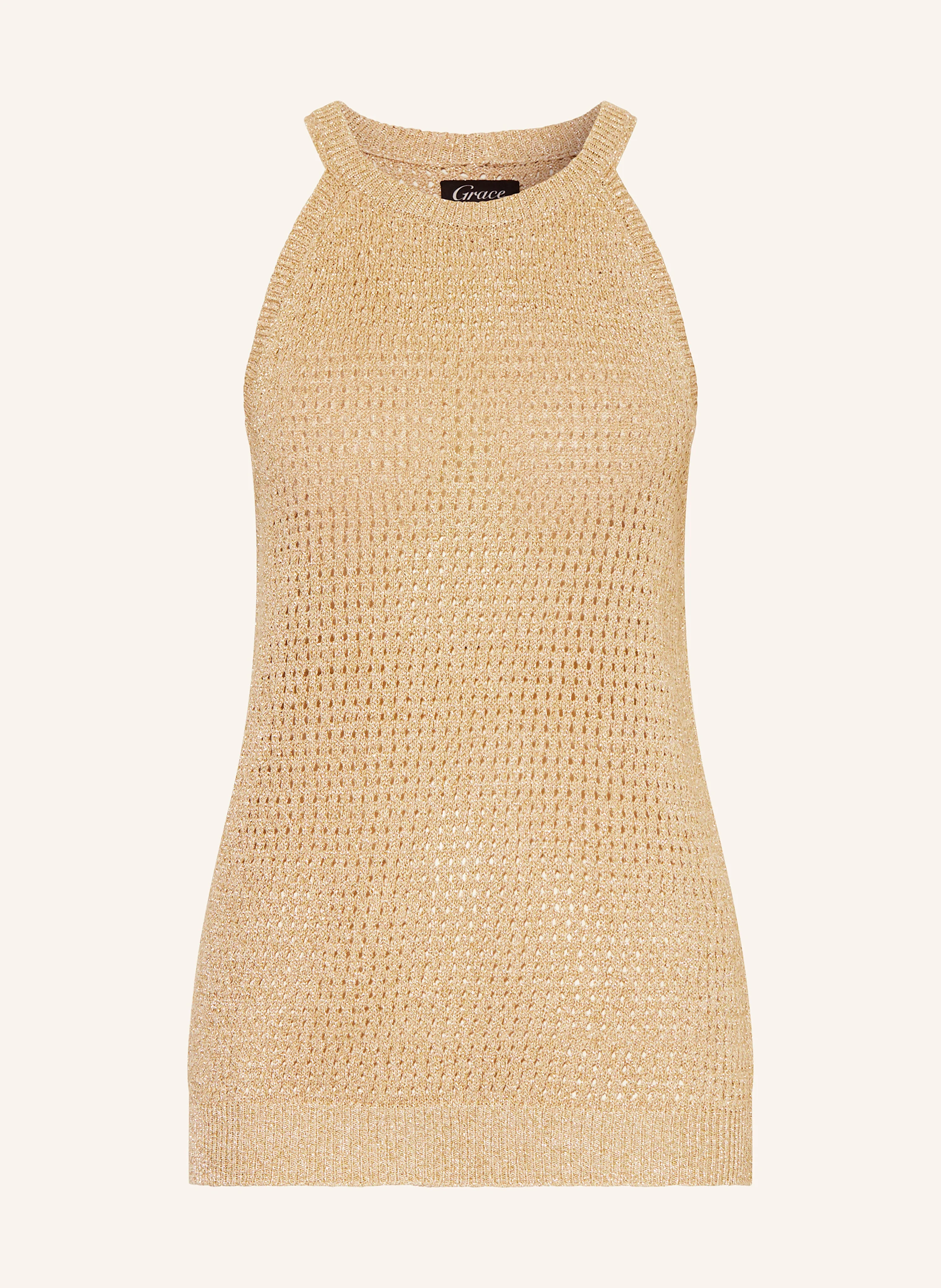 Grace Stricktop mit Glitzergarn