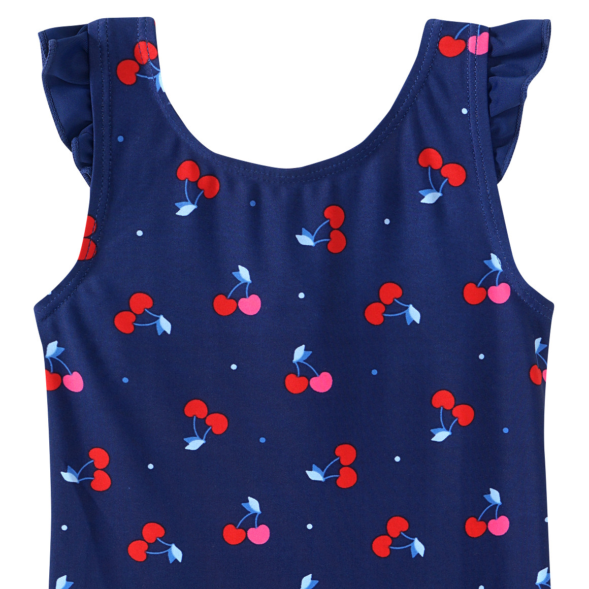 Topomini Baby Badeanzug mit Kirsch-Allover dunkelblau / rot