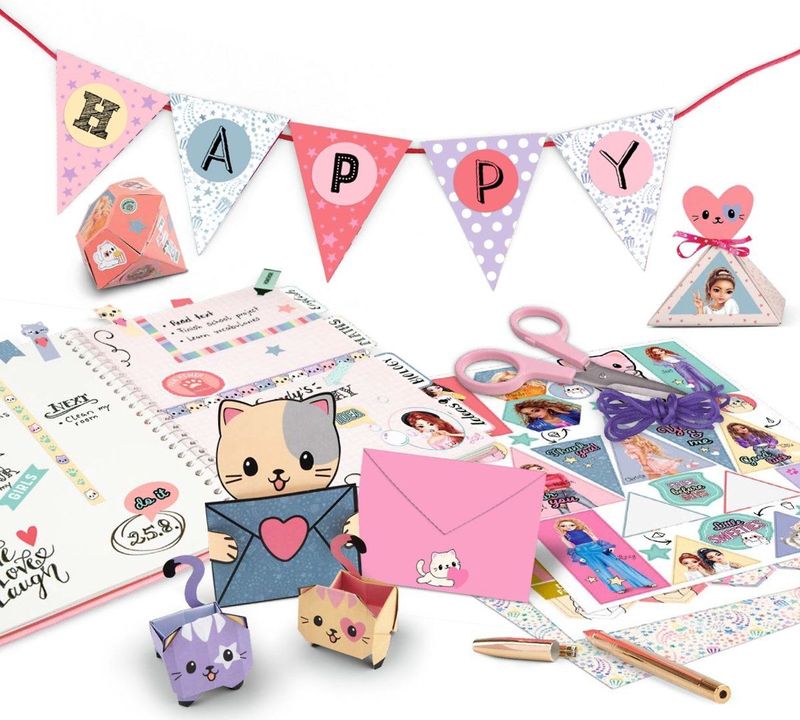 Depesche - TOPModel DIY Paper Fun - Creatief Boek - Kleur - Papierset