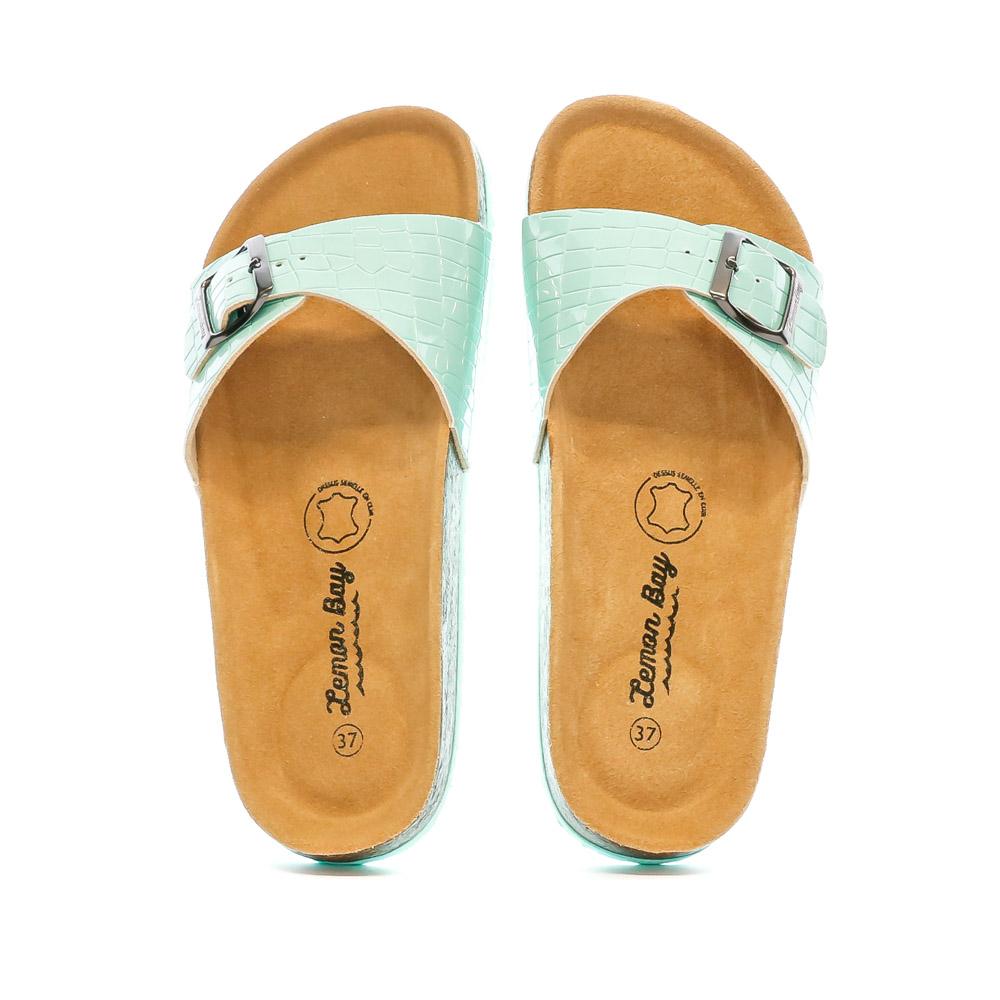 Sandales Vertes Femme Lemon Bay Croco