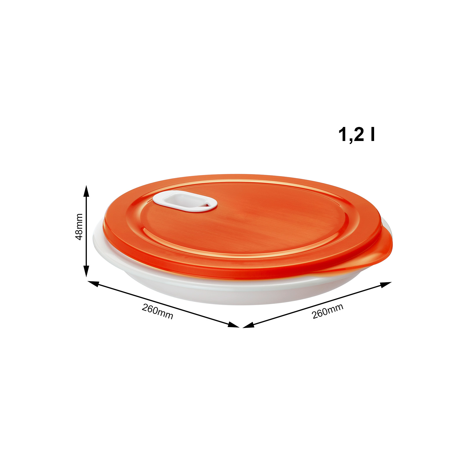 (1.2l) XL CLEVER Mikrowellen Teller Lunch Box mit Unterteilung (1002302792)