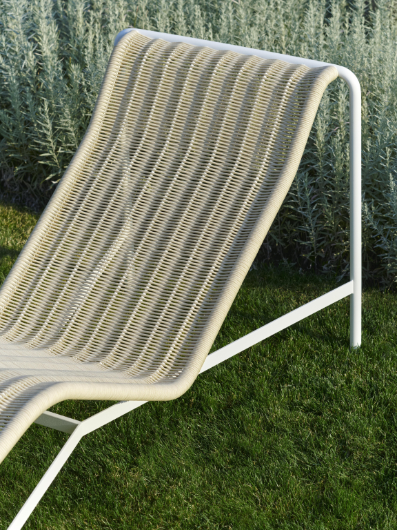 Hay Palissade Cord Chaise Longue ligbed Olive