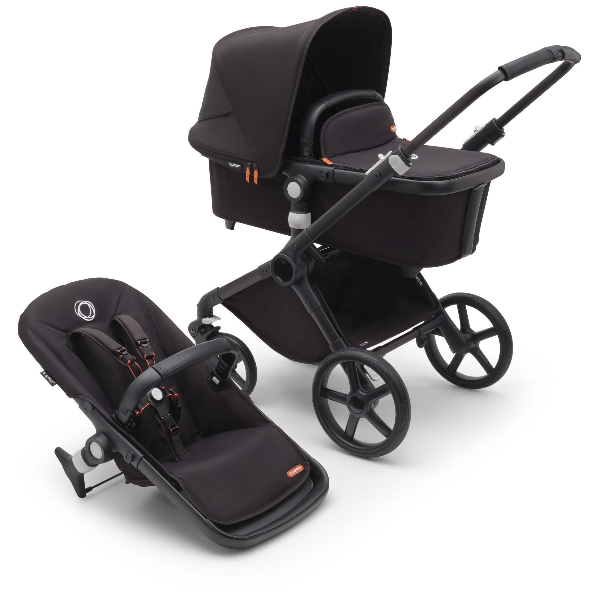 Bugaboo Fox Cub Black Midnight Black - kinderwagens - Prénatal