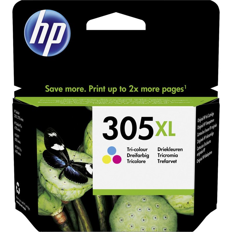 Cartouche HP 305XL 3 couleurs pour imprimante jet d'encre