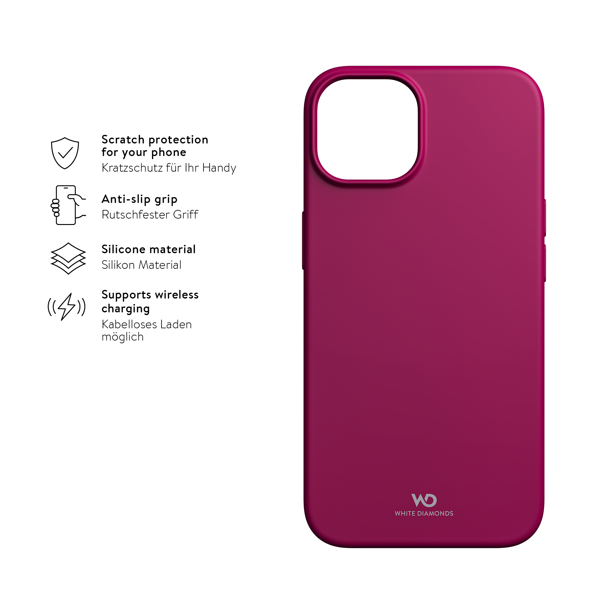 iPhone 13 Urban Case Silikon Cover Hülle (1480FIT41) - Fuscia