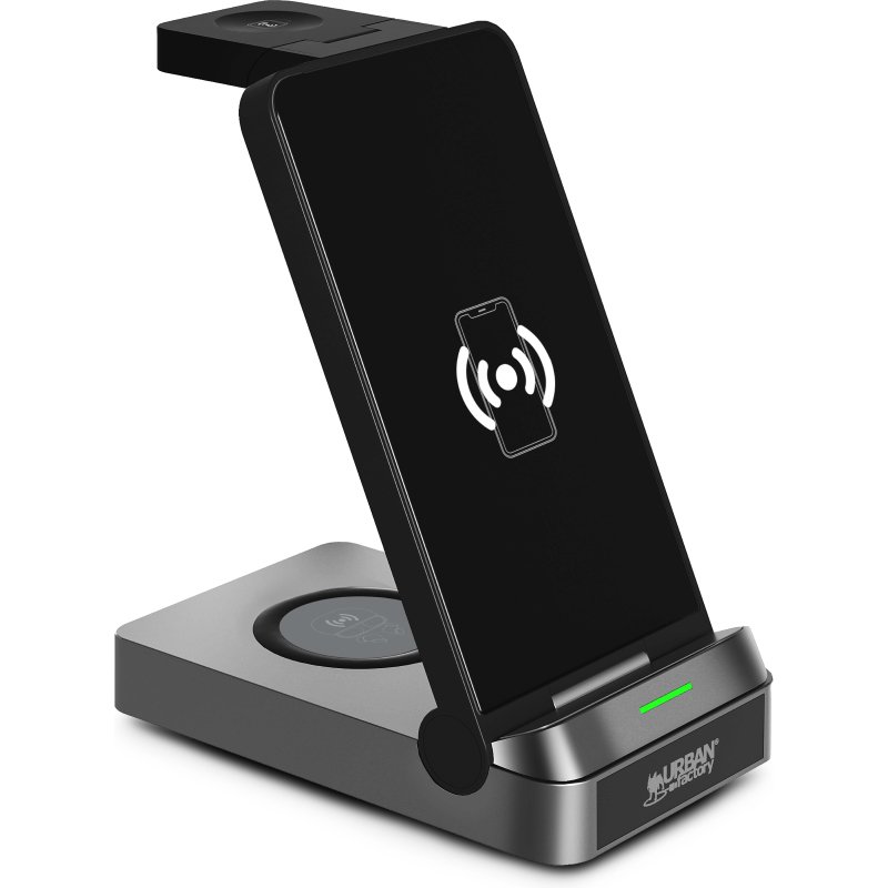 Urban Factory SWC40UF chargeur d'appareils mobiles Universel Noir USB Recharge sans fil Charge rapide Intérieure