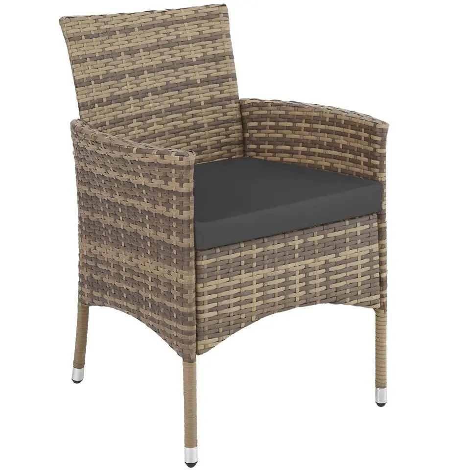 tectake - bistroset Luzern - wicker - natuurkleur