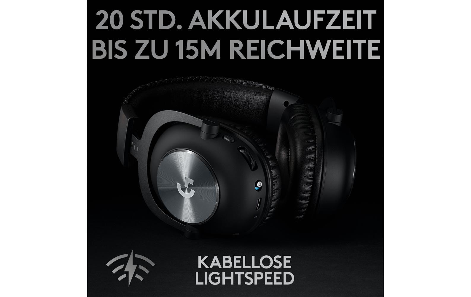 Headset G Pro X Wireless Lightspeed Gaming Schwarz<br>Kabelloses Over-Ear-Headset mit Surround-Sound