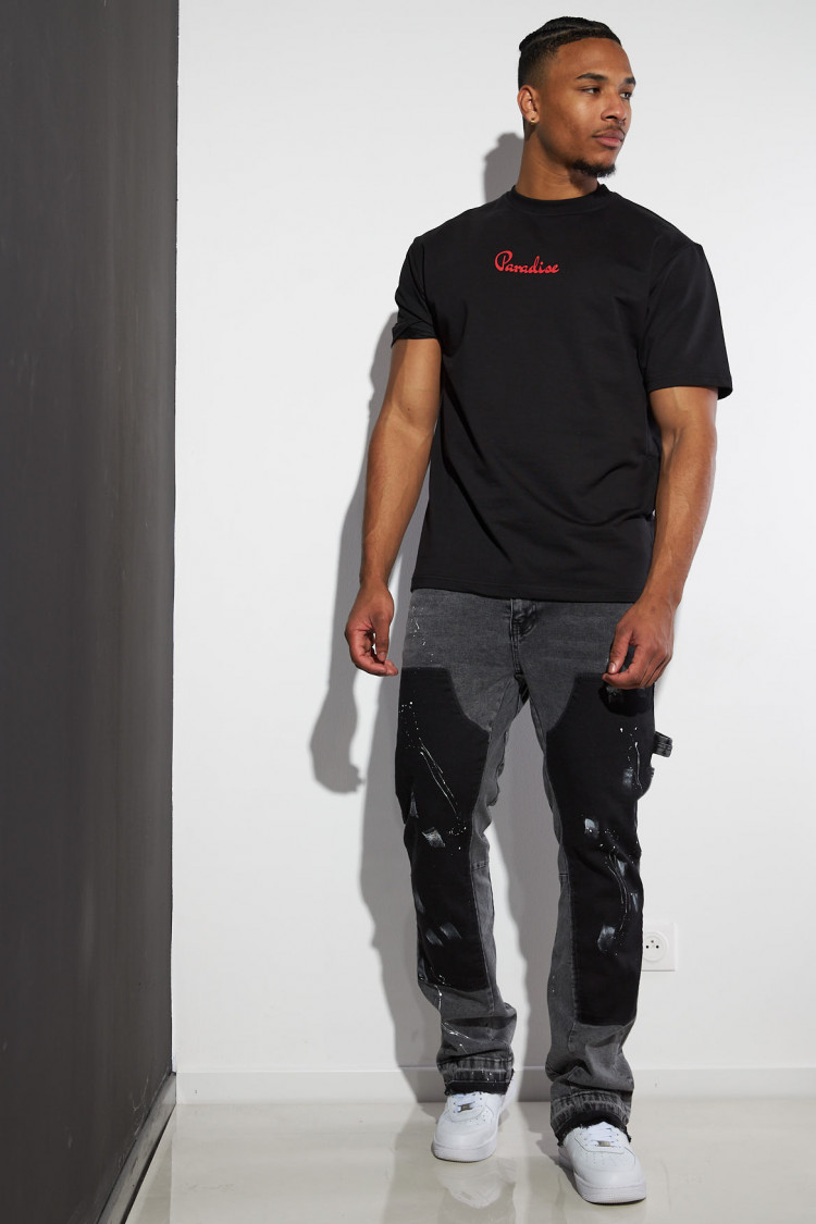 T-shirt noir paradise