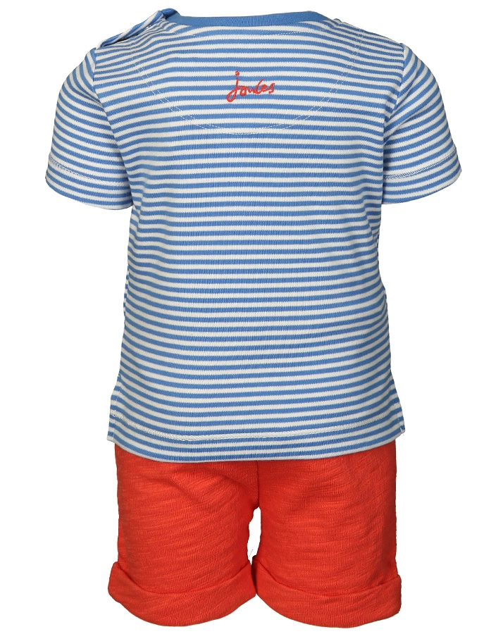 T-Shirt BARNACLE – RAUPE mit Shorts in blau/rot