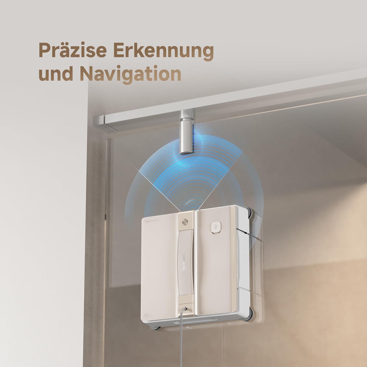 dreame C1 Station Fensterputzroboter, Rundum-Sicherheitskonzept, Mobile Station, automatischer Kabeleinzug, CornerClean-Technologie, Dual-Spray-Technologie, intelligente Planung des Reinigungswegs
