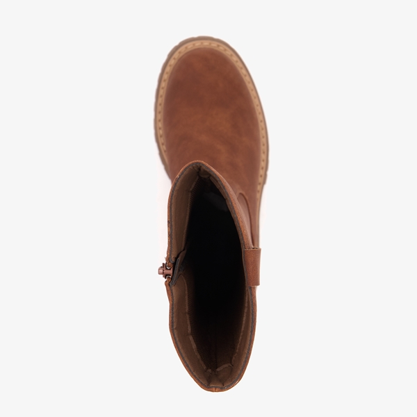 Blue Box hoge meisjes laarzen cognac