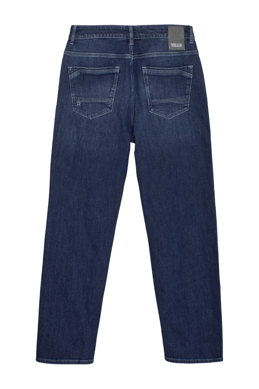 Rellix mom straight leg jeans dark blue denim