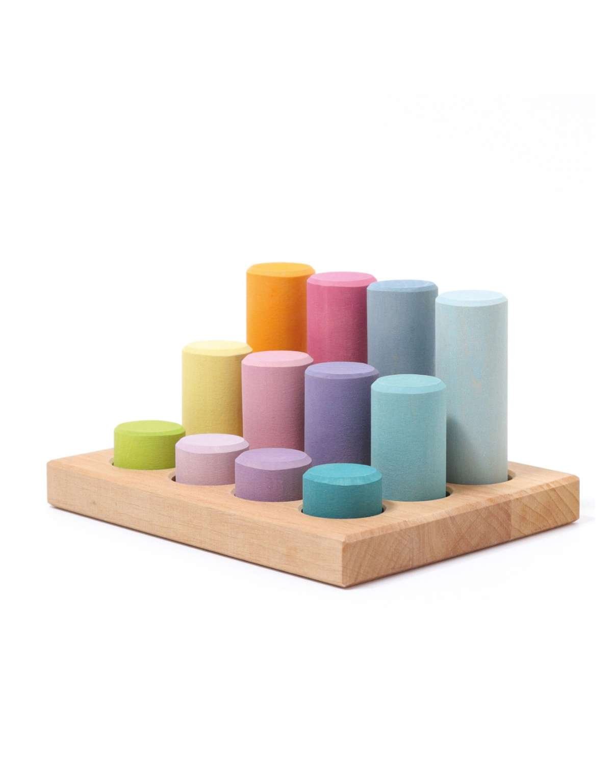 Putte- og Stableleke – Pastel, 12 deler | Stacking Game Rollers