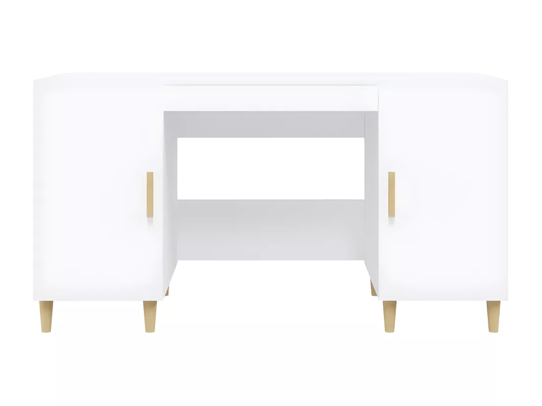 Bureau Blanc 140x50x75 cm Bois d'ingénierie