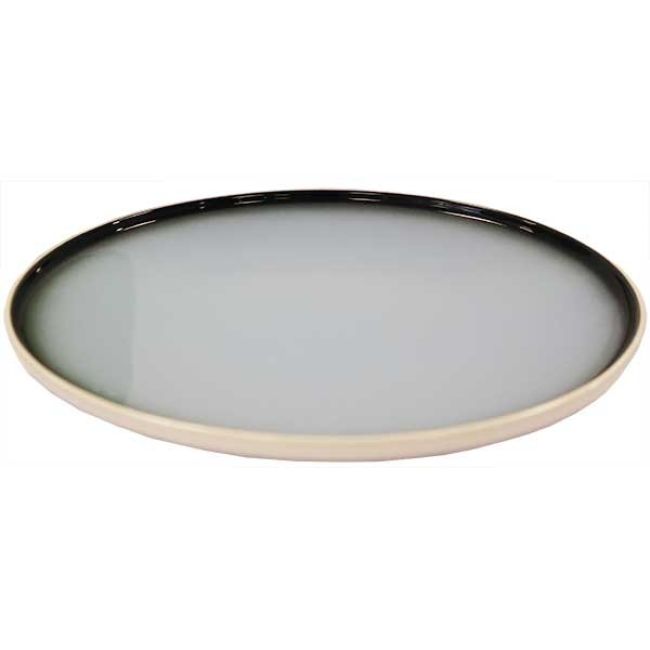 Oriental Nagoya Ronde Plaat Blauw Binnen Wit Buiten 22cm
